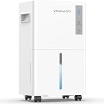 VEAGASO 1500 Sq.Ft Dehumidifier, 21 Pints Dehumidifiers for Basemens with Drain Hose & Humidity Control, Quiet Operation Dehumidifiers for Home, RV, Bathroom, Bedroom - 3 Modes & 24H Timer