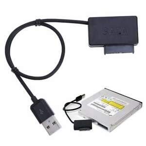 Hi-Lite Essentials USB to Slimline Sata Cable for Using Internal Slim CD/DVD ROM Writer on USB 2.0(Not for use with Any Hard Disk Drive)