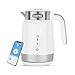 GEEPAS Digital Electric Kettle | 1.7L Wifi Tuya Smart App Control Alexa Google Voice Compatible Digital Display Auto Shut Off Cool Touch Stainless Steel Strix controller | 2 Year Warranty 2200W White