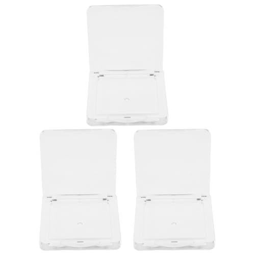 Gogogmee Square Makeup Container Empty Highlighter Box for Blush Eyeshadow and Cosmetic Storage Versatile Transparent Powder Pans for Mixing Makeup