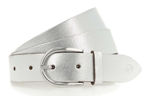 Ceinture en cuir Tamaris argentée W95 pour femme