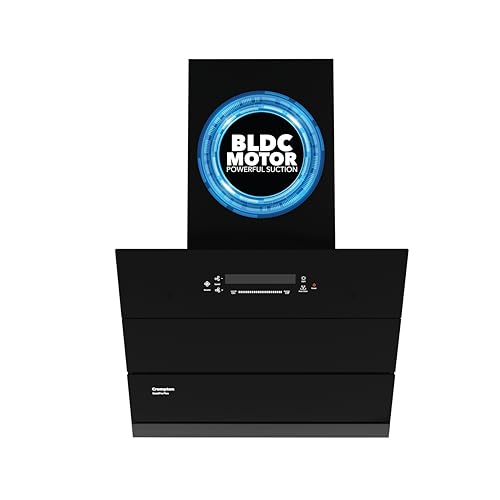 Crompton QuietPro Plus BLDC 1700m3/hr 60cm Slant Chimney| Filterless Intelligent Autoclean| Built In Oil Collector| Touch+Motion Sensor Control|10Yrs Motor & 2Yrs Overall Warranty (CHD-QPPI60FLE-IND)