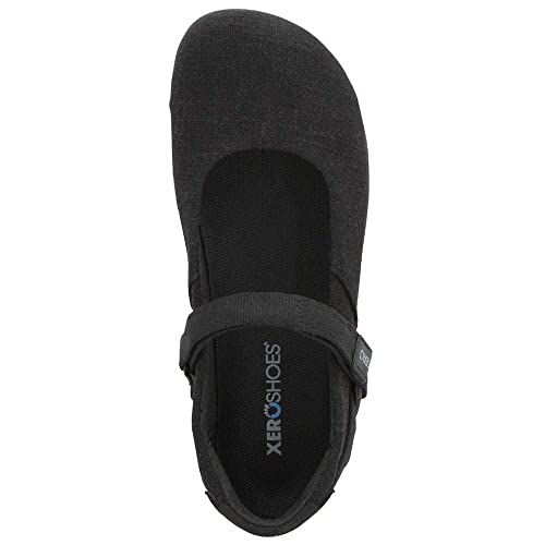 Xero Shoes Women's Cassie Hemp Shoe - Comfortable Mary Jane Style Ballet Flat, Black, 8 #TOP5