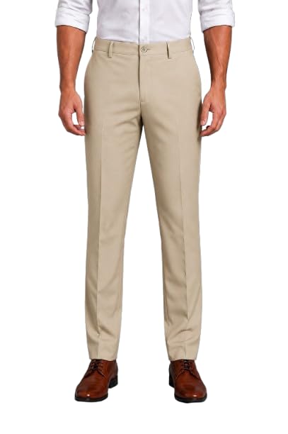sognare Men's Stretchable Premium Formal Trousers || Stylish Slim Fit || Auto-Fit Waistband, Expandable Upto 2 inch || Executive/Office Wear-picture-35