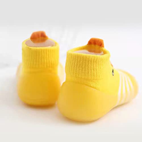 Spring and Summer Cute Toddler Shoes Breathable Duck Soft Rubber Sole Shoes Indoor and Outdoor Baby (Yellow, 3-3.5Years)3