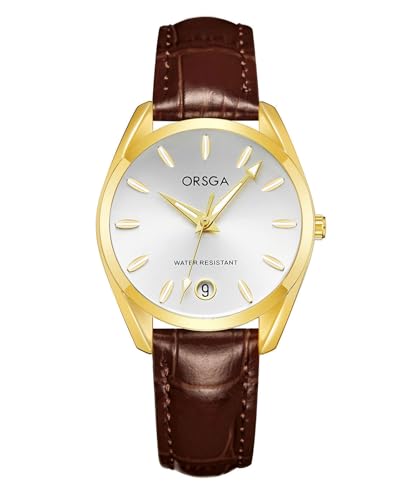 CIVO Reloj Mujer Cuero Analógico: Marron Impermeable Reloj Pulsera Muje Cuarzo Luminoso - Moda Regalo Mujer