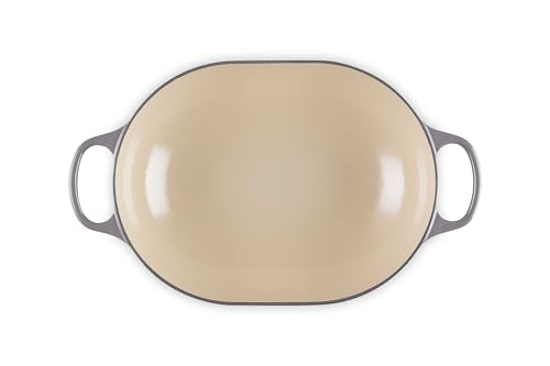 Image of Le Creuset Enameled Cast Iron Oval Casserole with Lid, 3.75 qt., Oyster