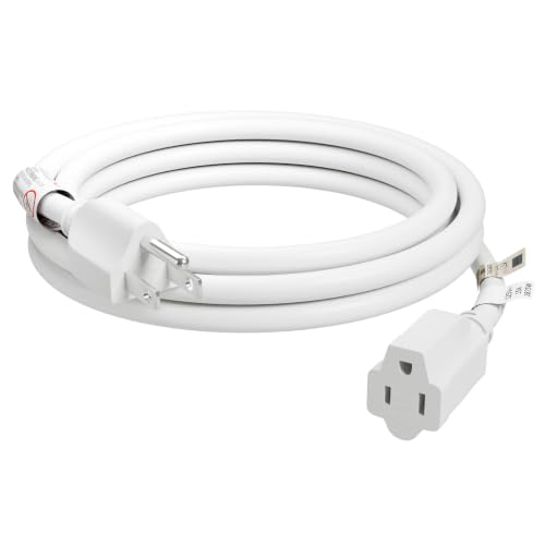 FIRMERST 1875W Heavy Duty Extension Cord 6 Feet 14 AWG 15A White