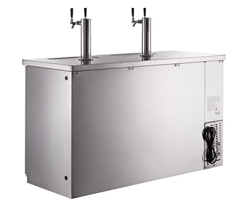 Mcp-Distributions 60" Kegerator Beer Keg Dispenser Stainless Steel Refrigerator Cooler With 2 Taps, Udd-24-60ss-Hc on Fridge.com - View 3