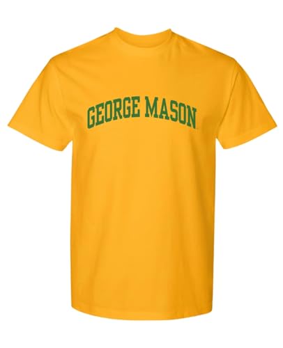 NCAA Officially Licensed Apparel GMU Patriots George Mason University Collegiate Logo Unisex GMUOC01 T-Shirt George02T Yellow Gold XX-Large