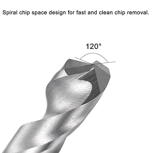 Uxcell Carbide Twist Drill Bits 5Mm, Metric Spiral Flutes Straight Shank Tungsten Steel Drilling Tool For Stainless Steel Alloy Metal #TOP2