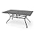 Nixtopia Outdoor Metal Frame Rectangle Patio Dining Table with Slat Top and Umbrella Hole 63"x38" for 6 Person - Black