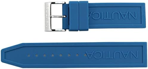 Blue rubber replacement strap for the Nautica Pacific Beach watch.