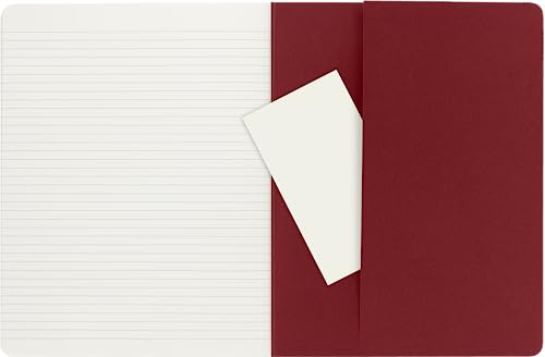 Cahier ligné grand format pour organiser vos projets avec sa couverture rouge