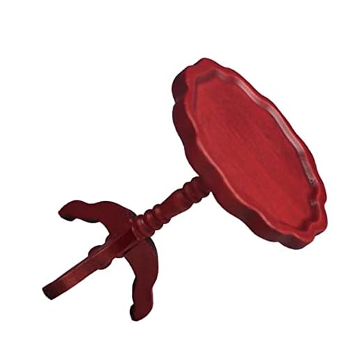 ifundom 1 Pc Mesa Redonda Pequeña De Encaje Mini Mesa Auxiliar De Café Muebles De Jardín De Hadas Mesa De Comedor En Miniatura Mini Adorno De Casa Niño Madera Pequeña Mesa De Café Familiar