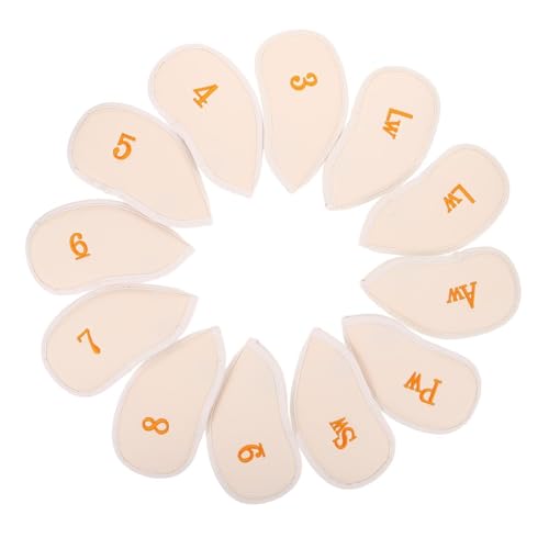 Housses de fers de golf en tissu PU blanc ifundom : lot de 12 capuchons de protection imperméables