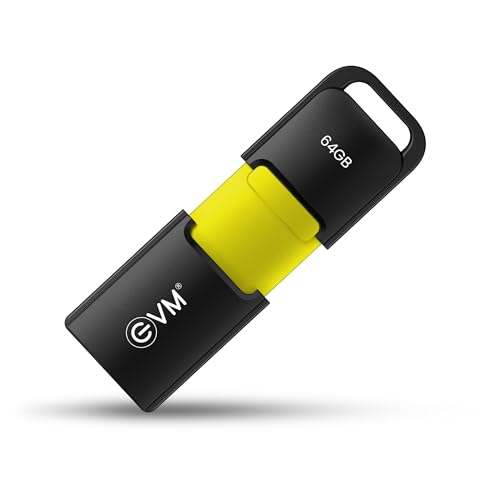 Image of EVM EnX 64GB USB 3.2 Gen 1 Flash Drive | Exceptional 120MB /s Read| Sturdy Premium Metal Body | Convenient Integrated Key Loop | Laptop Desktop Smart TV Car Stereo | 10 Years Warranty (ENX /64GB)