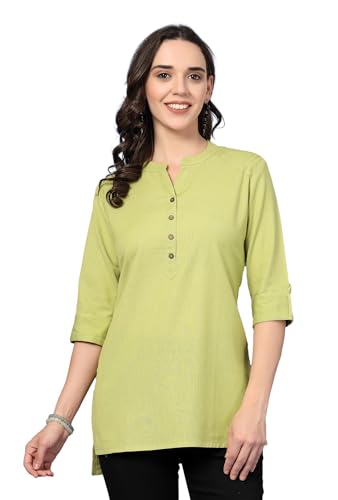 Image of Pistaa's Women's Cotton Relaxed Fit Short Kurti