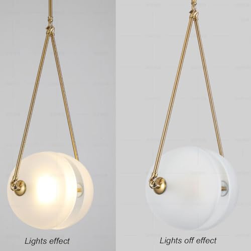 Plafonnier moderne en cuivre avec technologie LED et cordon ajustable - 7