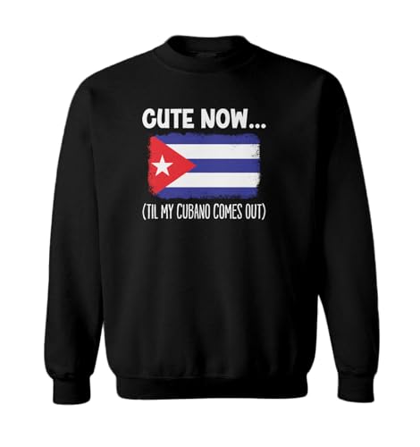 Tcombo Cute Now… Til My Cubano Comes Out Toddler Fleece Crewneck Sweater