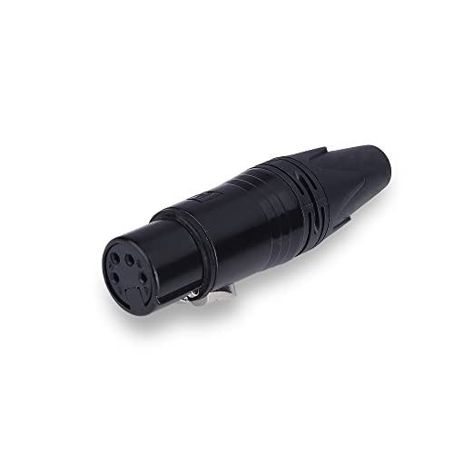 Image of MX 3 Pin XLR connector Microphone Connector pin Pure Copper Nickel Plated Pins1 for High Conductivity microphone cable connector PERENT (4 PIN, Pack of 10, Female Connector)
