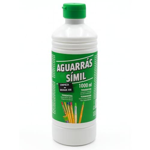 PLAYZOCO Aguarrás simil, Aguarrás White Spirit, Apto para esmaltes y Barnices sinteticos o de Base Grasa o Pinturas al óleo, Mejora la brochabilidad, Capacidad 1000 ml