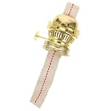 ABOOFAN Brûleur à Mèche de Lampe à Pétrole Rétro Douille en Verre, Mèche Incluse, Pièce de Remplacement pour Lampes à Pétrole Anciennes