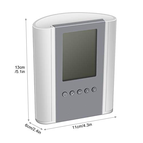 Relógio de mesa digital, calendário, despertador de LED, relógio de mesa com temporizador, termômetr