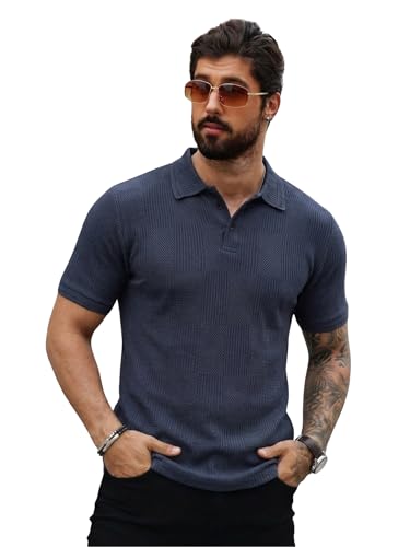 Image of TOPLOT Men's Polo T Shirt | Half Sleeve Design | Comfortable Fit Wear | Stylish Casual Look | Breathable Feel |Modern Style | Easy Movement | Casual & Everyday Wear (5280)