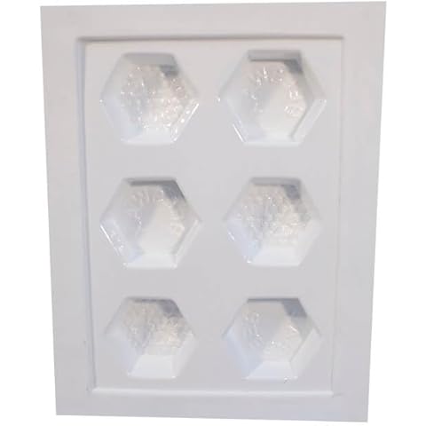 HEX Plastic Wax Cake Mold - 6 Cakes per Mold - Non Stick and Durable - DIY Soap - Furniture Wax - Arts Crafts Projects Cover