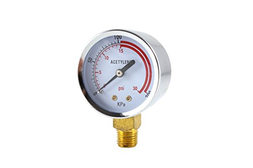 Low And High Pressure Gauges For Acetylene Regulator - 2 Inches (Pair) #TOP2