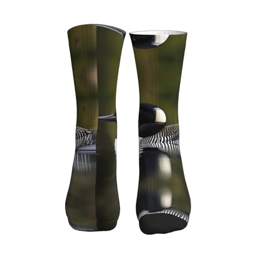 Loon Nature Bird Natural And Comfortable Sports Socks Are Women Men And Suitable For Running And Fitness2