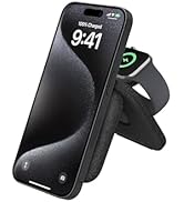 Belkin [Apple公認] 2-in-1 Qi2ワイヤレス充電ポータブルパッドQi2公式認証/MagSafe対応 iPhone 16/15/14/13/12/Qi2対応スマートフォン(最大...