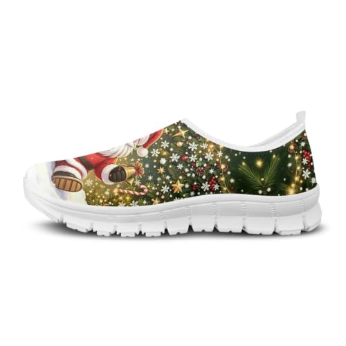 Image of Floral Sneakers for Women Colorful Art Shoes for Women Slip On Casual Work Shoes