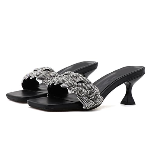 Sandales à talons hauts pour femmes YZCIS noires pointure 41 pour mariage et cocktail
