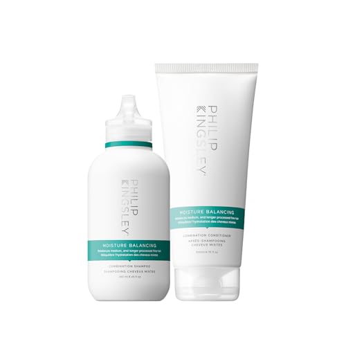 Philip Kingsley | Moisture Balancing Shampoo and Conditioner Set |Moisturising and Hydrating Duo for Dry, Damaged Hair | Nourishes, Smooths and Adds Shine to Hair | 250ml and 200ml