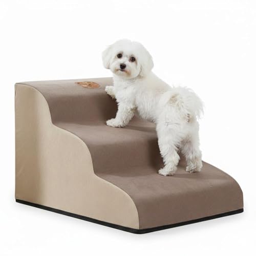 Lifetips ボロニーズ(Bolognese) ペットステップ 階段 スロープ 室内用 犬 猫 小型犬 シニア犬 高齢犬 介護 段差解消 滑り止め 多機能 収納付き ハウス 洗えるカバー ソファ ベッド用 2段 3段 ゆるやか 昇降台 踏み台 ドッグス