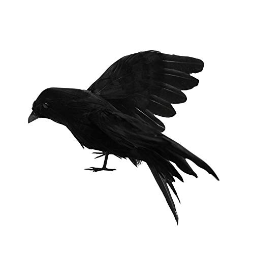 LAEMILIA Halloween Décoration Corbeau Artificiel Faux Accessoire Ornement Fourniture Nouveauté pour Party Carnaval (B) Cover