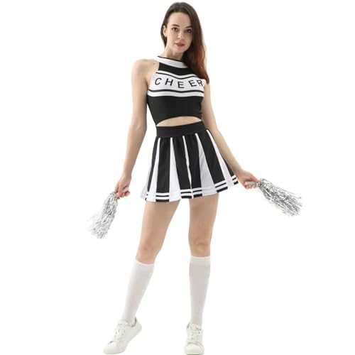 Tenue de pom-pom girl pour femme performance sportive deux pièces