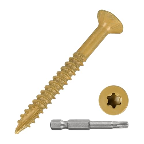Vis de terrasse Torx T25 en acier au carbone METALLIXITY lot de 300 pour extérieur