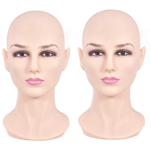 Ba Sha Tête de mannequin professionnelle pour la confection de perruques et la présentation de la tête de poupée avec pince L702F