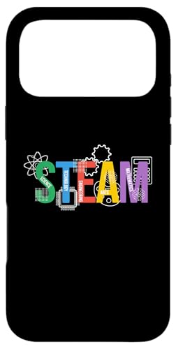 Steam�v���O�����̐搶�Ɛ��k�̂��߂̃J���t���ȃX�`�[�����^�[�B �X�}�z�P�[�X iPhone 17 Pro Max �p
