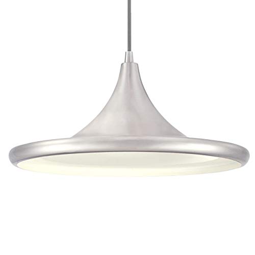 Lámpara colgante LED regulable de 8W con elegante acabado en níquel cepillado 4