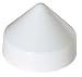 Dock Edge Piling Cap, 8", Cone Head- White, PVC