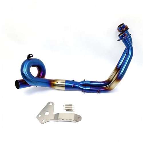 Tuyau d'échappement 51 mm pour YAMAHA MT-07 et FZ 07 bleu
