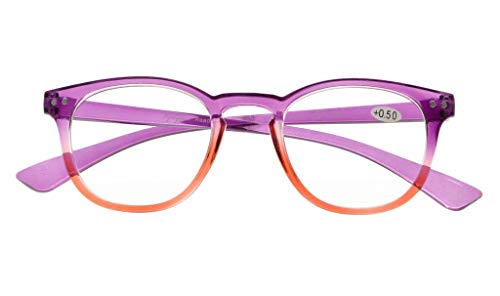 Eyekepper Fashion Readers Womens Reading Glasses (Purple-Red Frame), Purple/Red Frame, +3.75 - Image 2