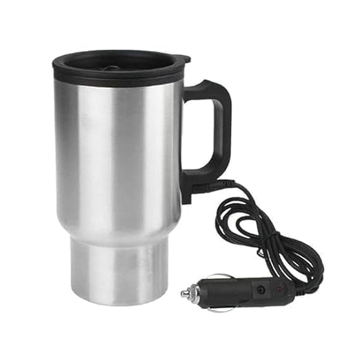 TRAMS 12V Car Kettle - Stainless Steel Travel Coffee Mug, Heated Thermos, Car Water Heater, Tea & Coffee Maker, Travel Kettle for Hot Water, INSIDE PLASTIC BODY, PACK OF 1-image-30