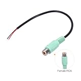 QUARKZMAN 8-calowy zielony adapter wtykowy RCA na gołym końcu kabla audio-video RCA, do wzmacniacza kabla głośnikowego, opakowanie 2 szt