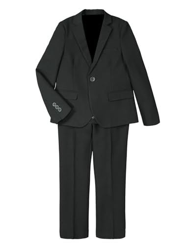 Costume de cérémonie garçon 2 pièces veste pantalon smoking sans queue de pie - 2