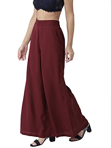 Image of Style Quotient Women Black Solid Flared Palazzos